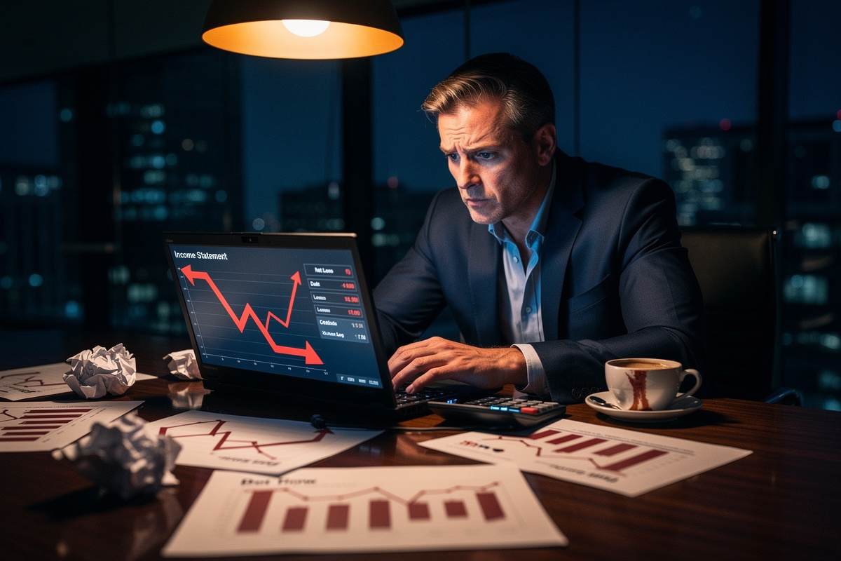 Bilan financier négatif : causes, obligations et plan d'action